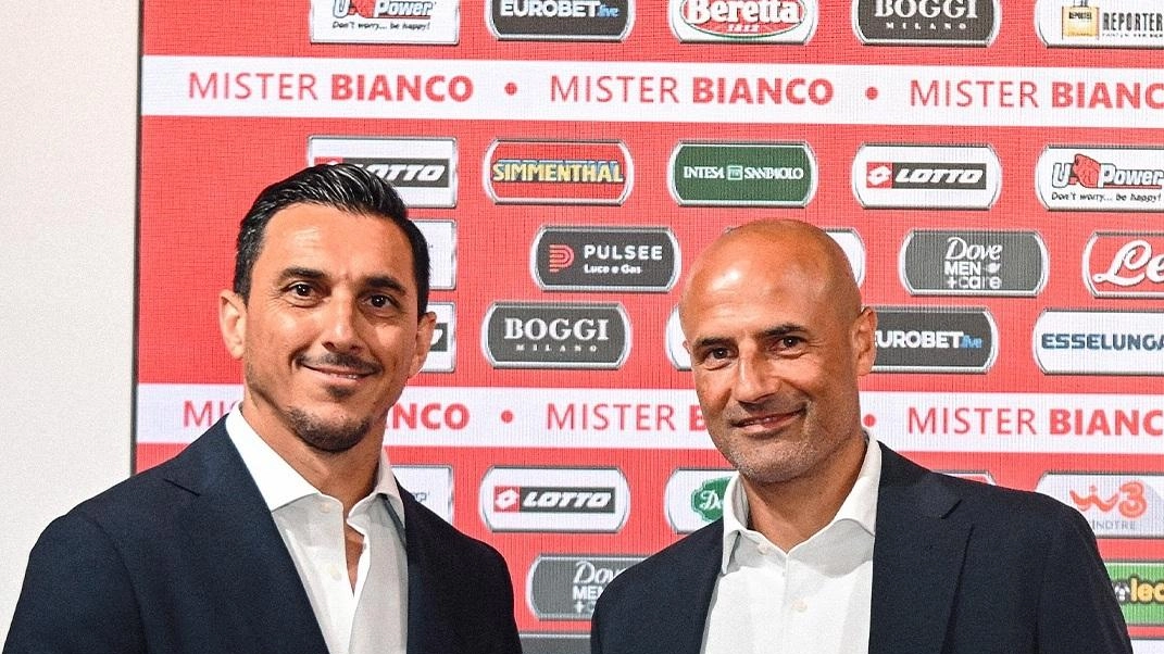 Il direttore sportivo del Monza, Nicolas Burdisso e il nuovo tecnico Paolo Bianco
