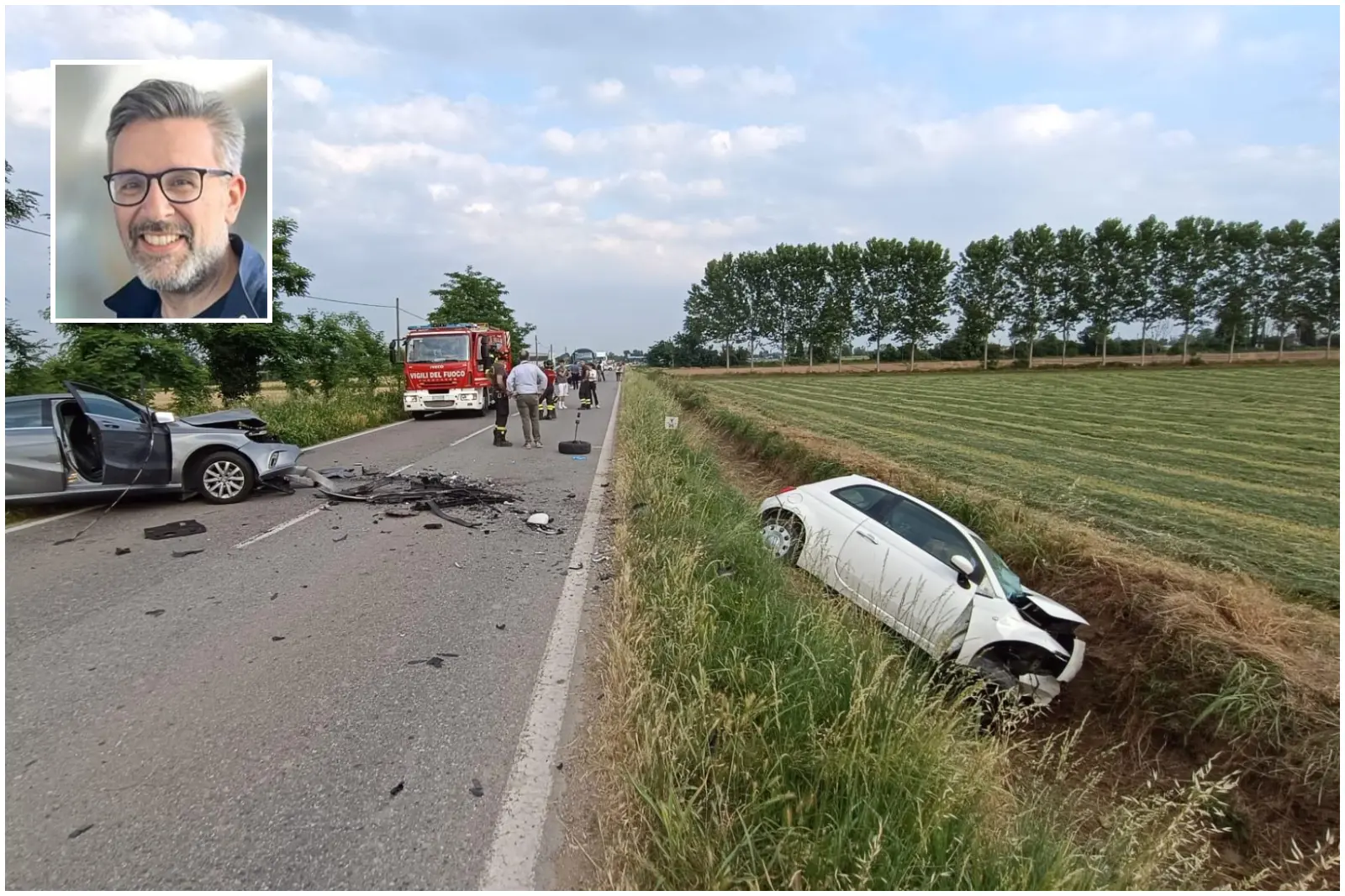 Incidente frontale sulla statale 498 a Soncino: muore Marco Mattei di Borgo San Giacomo