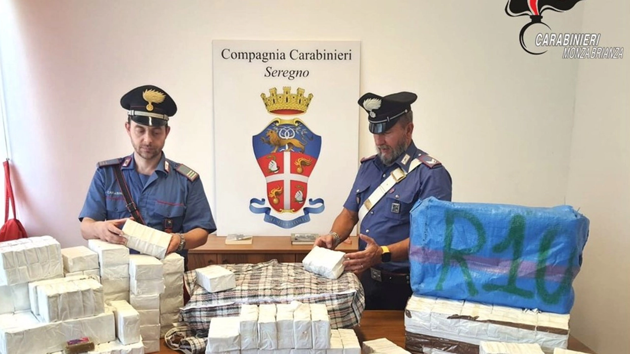 La droga sequestrata a Barlassina La droga sequestrata a Barlassina