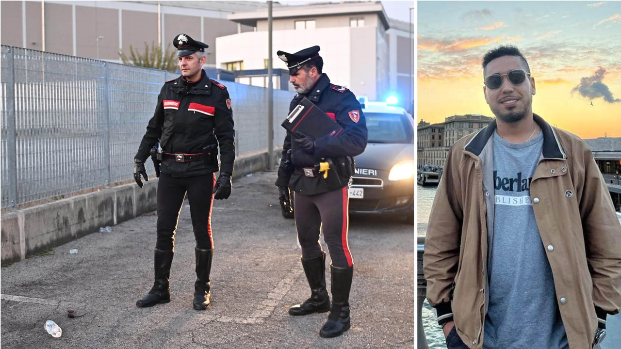I carabinieri sul luogo dell'aggressione e Said Cherrah I carabinieri sul luogo dell'aggressione e Said Cherrah