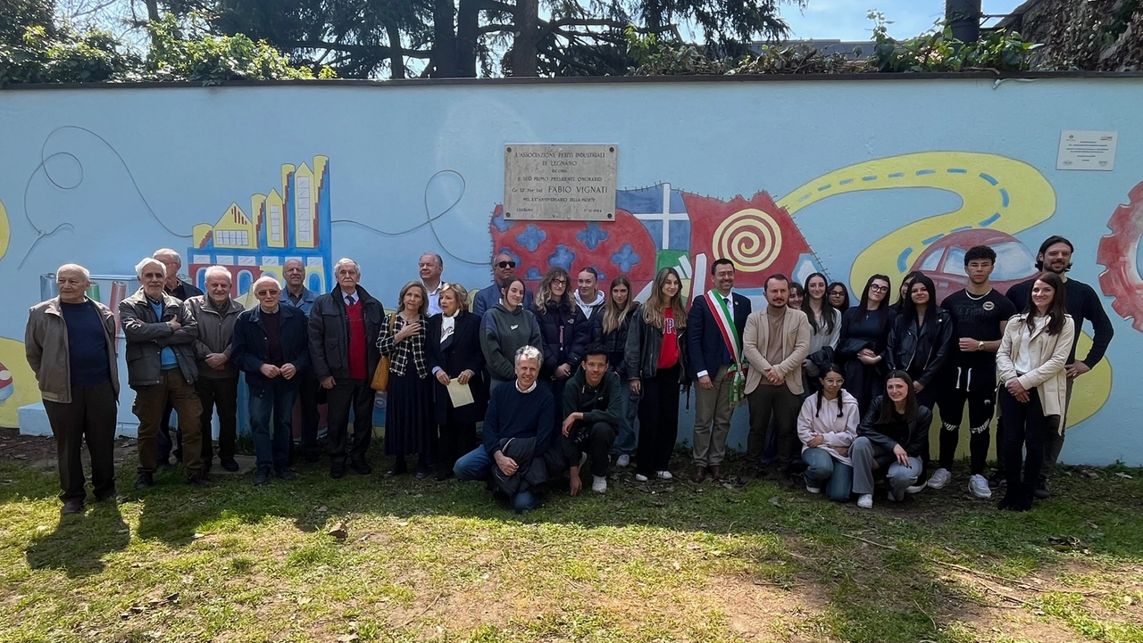 Il murale che celebra i 100 anni di Legnano Città