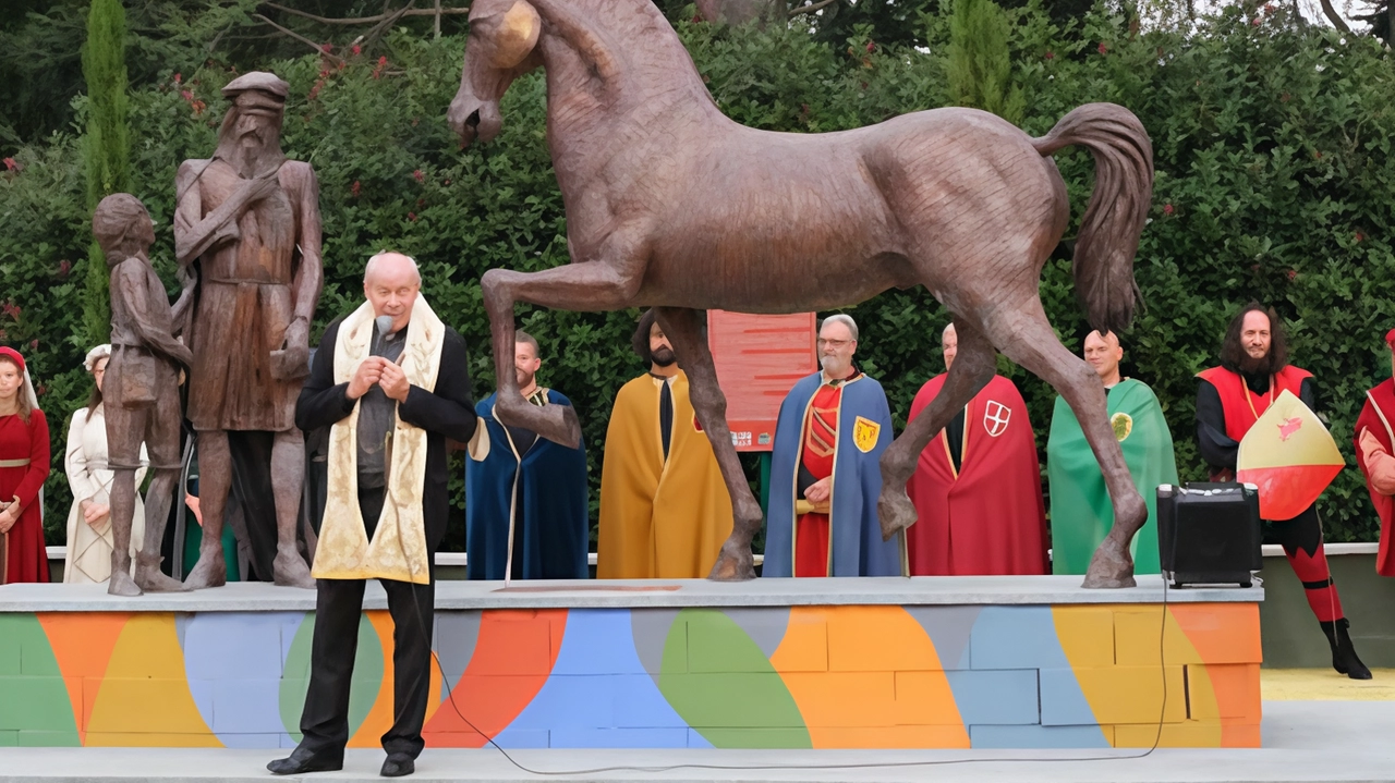 Un corteo storico con dame e cavalieri ha riportato il tempo alla corte di Ludovico il Moro. Inaugurazione in grande...