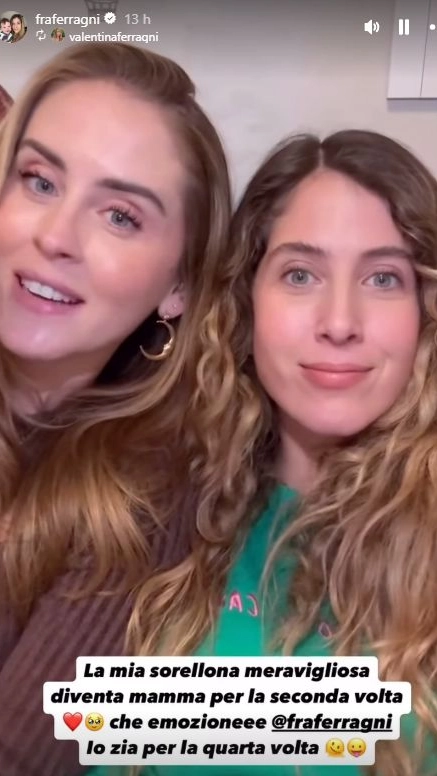Valentina e Francesca Ferragni (Frame video Instagram)