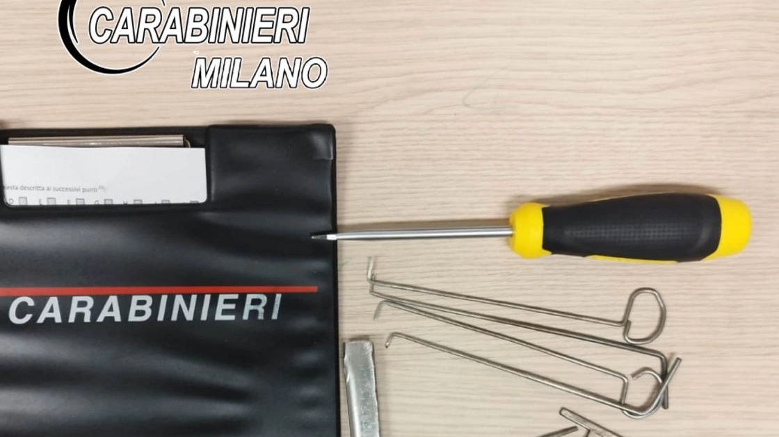 Arnesi da scasso sequestrati ai due ladri dai carabinieri Arnesi da scasso sequestrati ai due ladri dai carabinieri