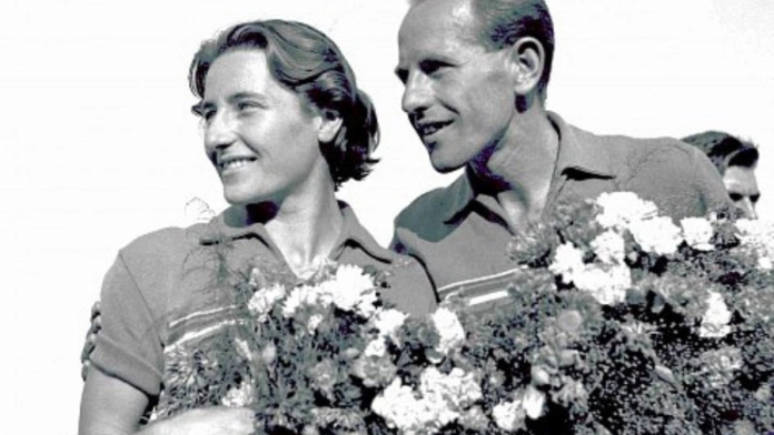 Gli olimpionici cecoslovacchi Dana ed Emil Zapotek Gli olimpionici cecoslovacchi Dana ed Emil Zapotek