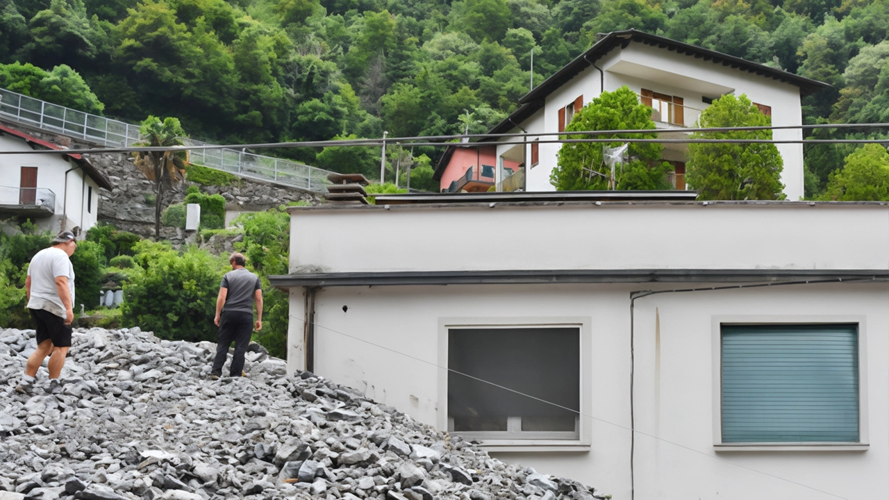 I danni provocati dall’alluvione che nel luglio del 2021 ha devastato il paese di Laglio I danni provocati dall’alluvione che nel luglio del 2021 ha devastato il paese di Laglio