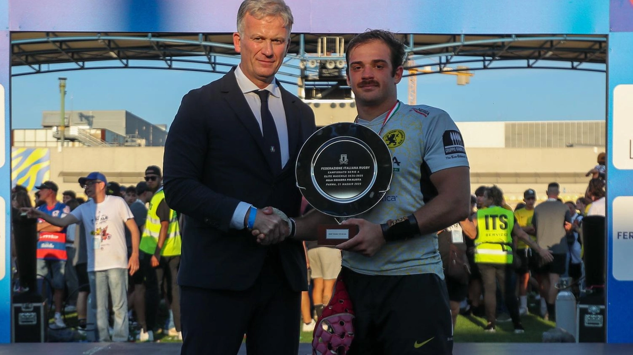 Capitan Jannelli dopo la finale persa l’anno scorso (foto: Rugby Viadana 1970)