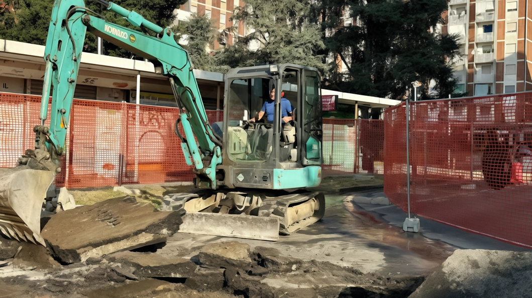 Lavori in corso per realizzare gli spazi pedonali e le aree verdi previsti dal progetto per il nuovo centro cittadino di Rozzano. Rivoluzione avviata anche per la viabilità Lavori in corso per realizzare gli spazi pedonali e le aree verdi previsti dal progetto per il nuovo centro cittadino di Rozzano. Rivoluzione avviata anche per la viabilità
