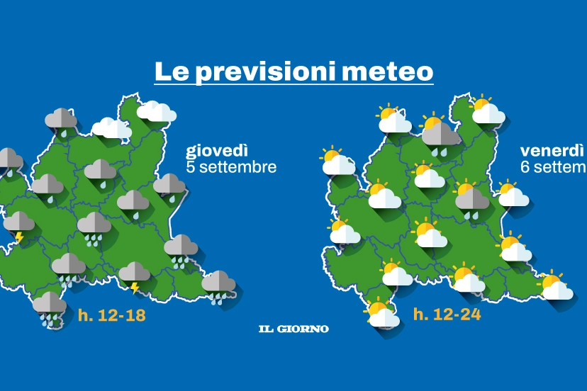 Le previsioni meteo per i prossimi giorni