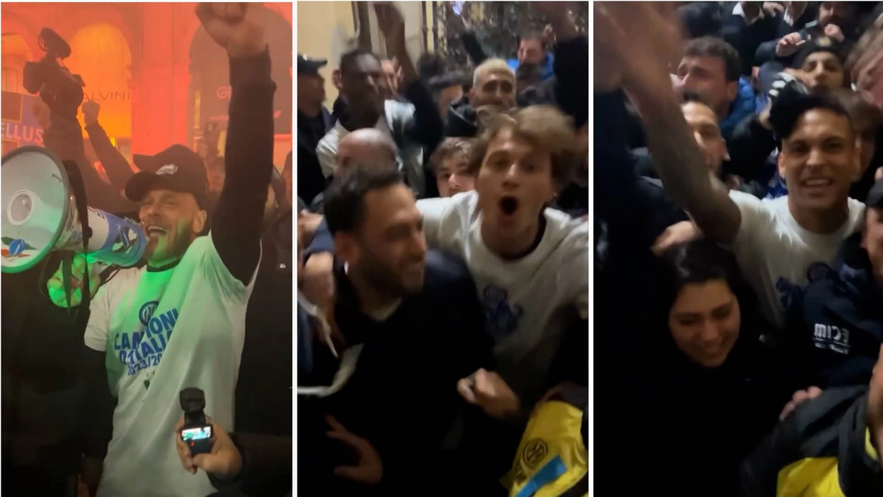 Festa scudetto Inter: Dimarco, Barella, Calhanoglu e Lautaro scatenati tra i tifosi / IL VIDEO