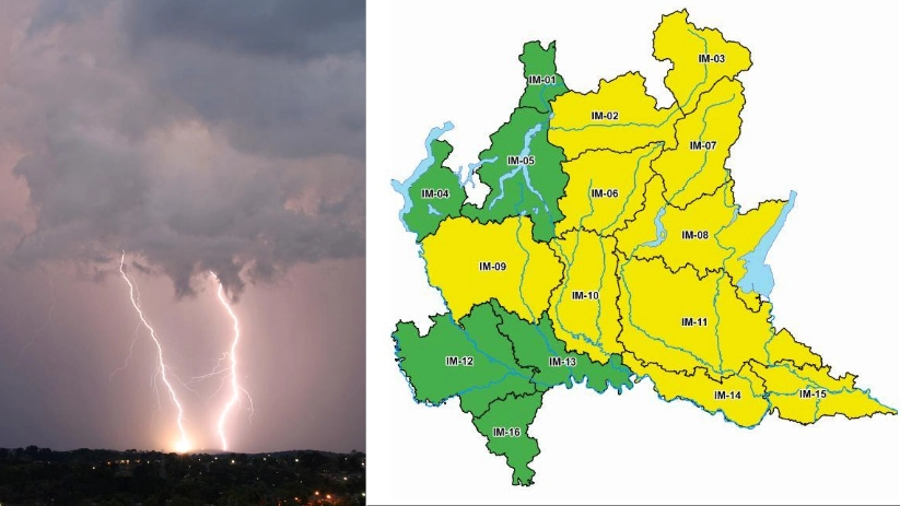Maltempo in arrivo, allerta gialla in Lombardia