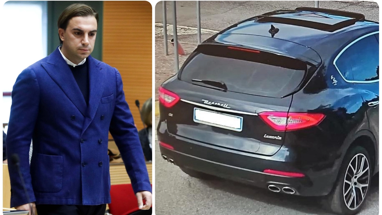 Giacomo Bozzoli e la Maserati utilizzata per la fuga Giacomo Bozzoli e la Maserati utilizzata per la fuga