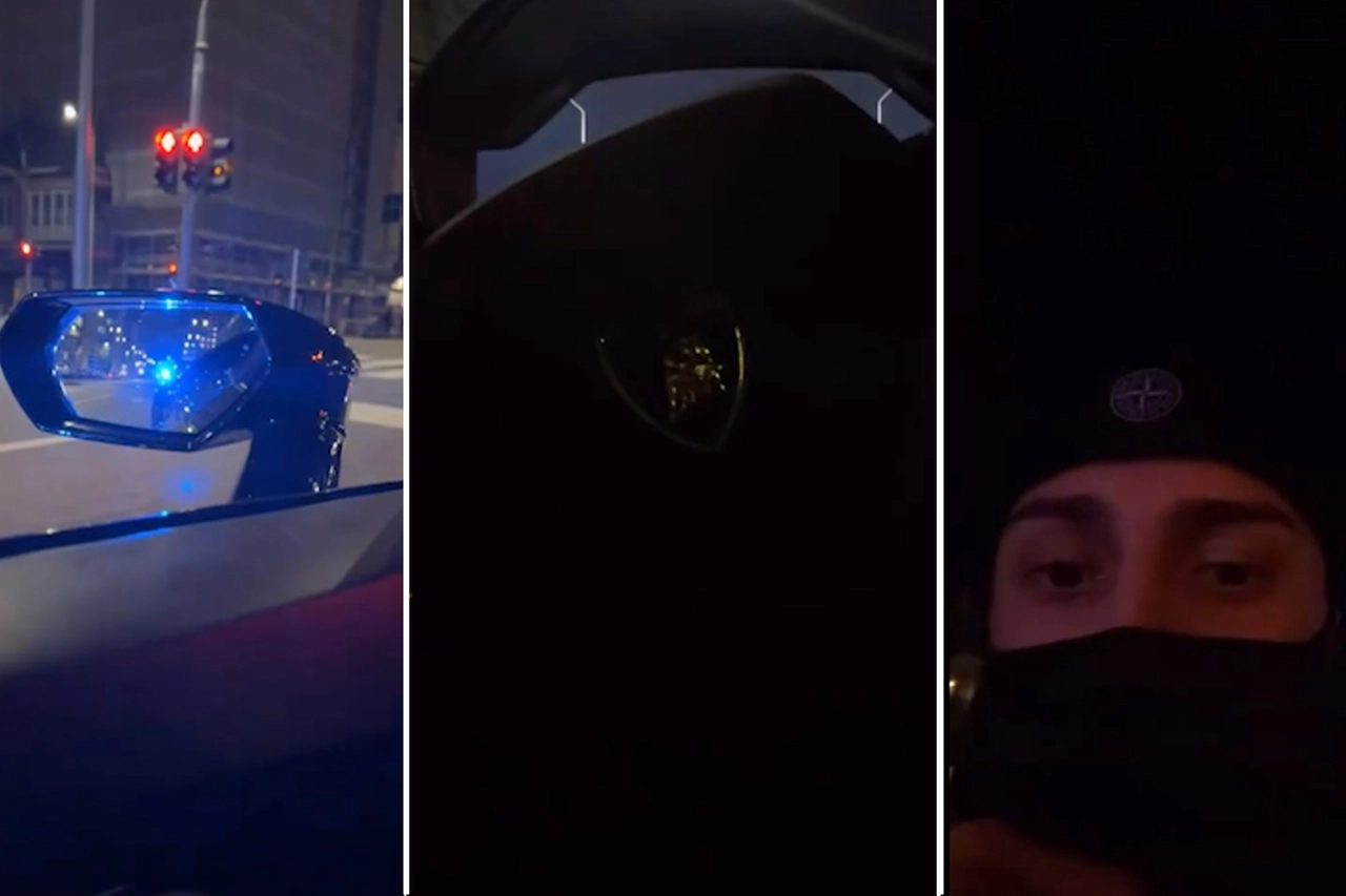 L'uscita proibita di Baby Gang alla guida della Lamborghini