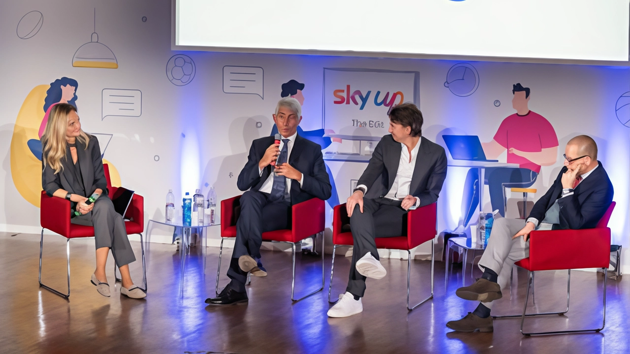 Il ministro per lo Sport Andrea Abodi promuove l'inclusione digitale nelle scuole attraverso la collaborazione con il mondo dello sport durante l'evento Sky Up The Edit a Milano. Il ministro per lo Sport Andrea Abodi promuove l'inclusione digitale nelle scuole attraverso la collaborazione con il mondo dello sport durante l'evento Sky Up The Edit a Milano.