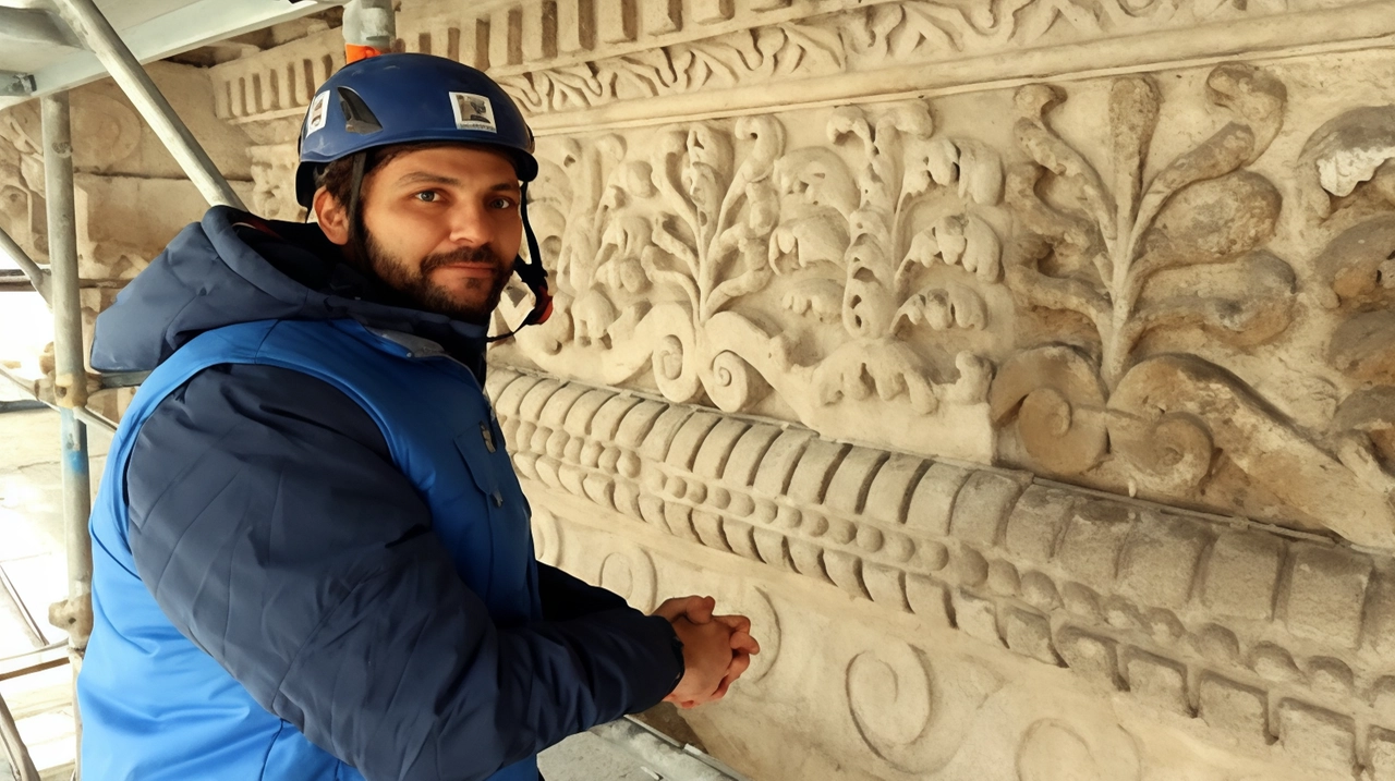 Cantiere Palazzo Marino: al lavoro sulla facciata di via Case Rotte