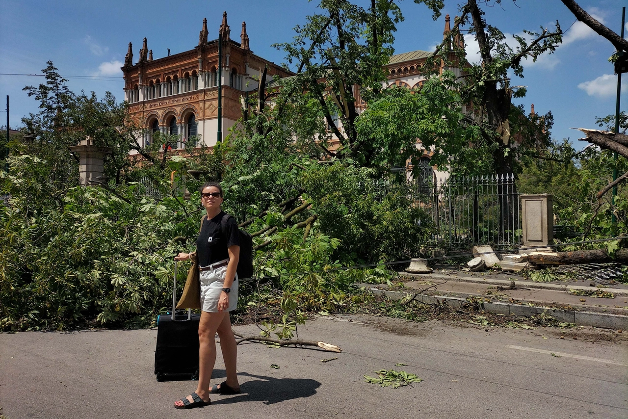 Ecco come si presentava il parco di via Palestro la mattina successiva alla devastante tempesta