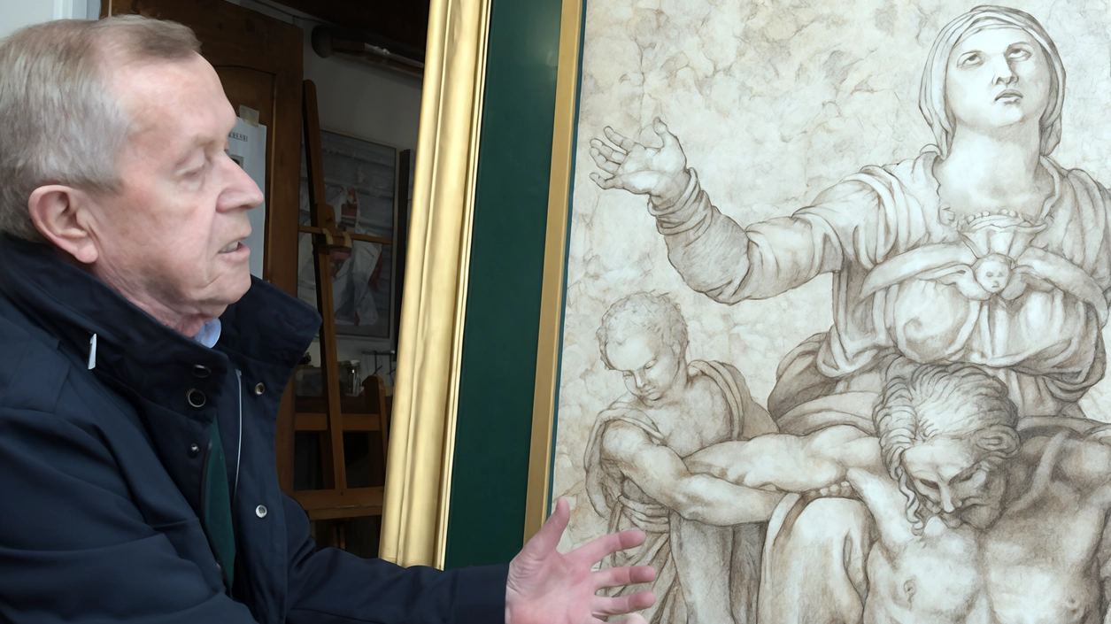 Il restauro dell'affresco "Travagli" di Mario Grandi, danneggiato da vandali con succo di frutta, è completato. L'opera tornerà presto nel Mausoleo Serbelloni, ispirata alla Pietà di Michelangelo. L'artista spera in un maggiore rispetto per il futuro. Il restauro dell'affresco "Travagli" di Mario Grandi, danneggiato da vandali con succo di frutta, è completato. L'opera tornerà presto nel Mausoleo Serbelloni, ispirata alla Pietà di Michelangelo. L'artista spera in un maggiore rispetto per il futuro.