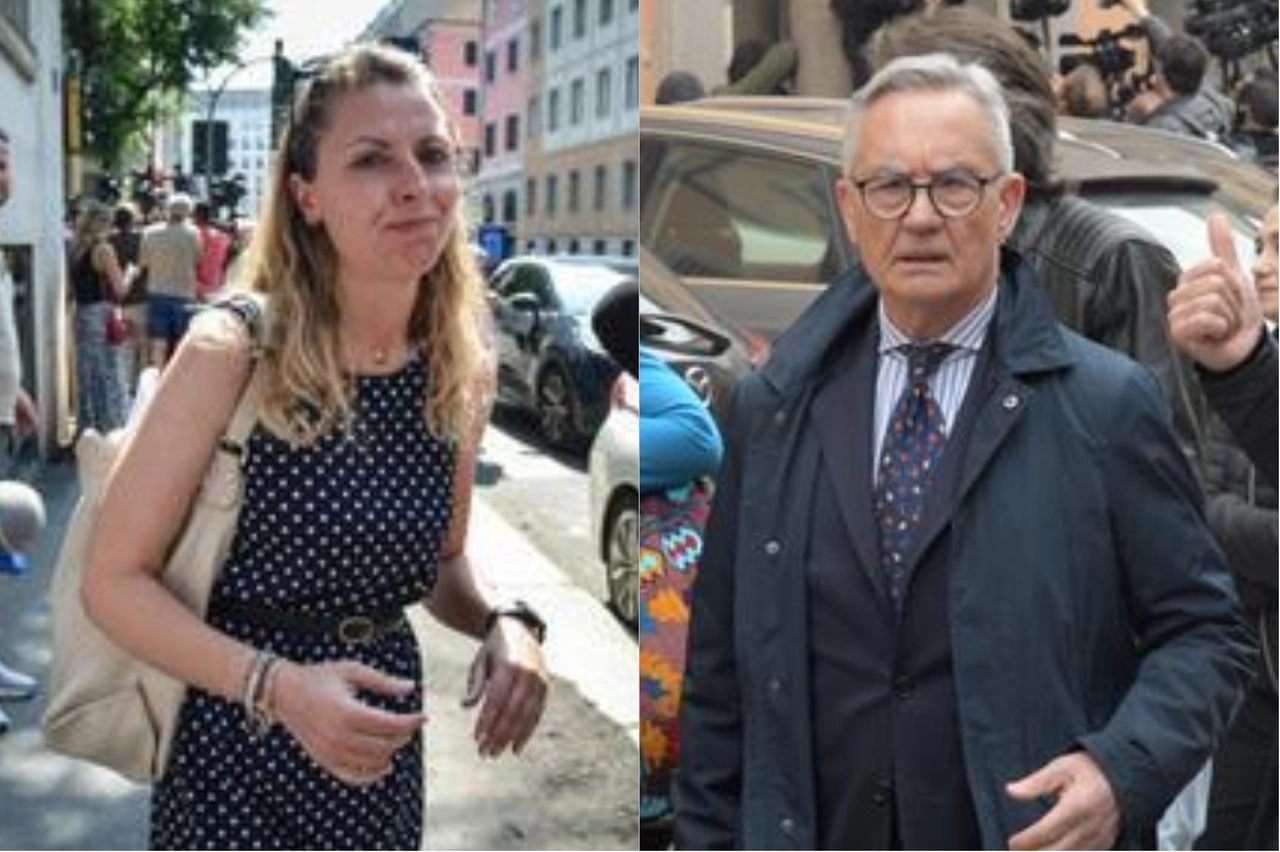 Giada Bocellari, legale di Alberto Stasi, e Luciano Garofano consulente di Andrea Sempio