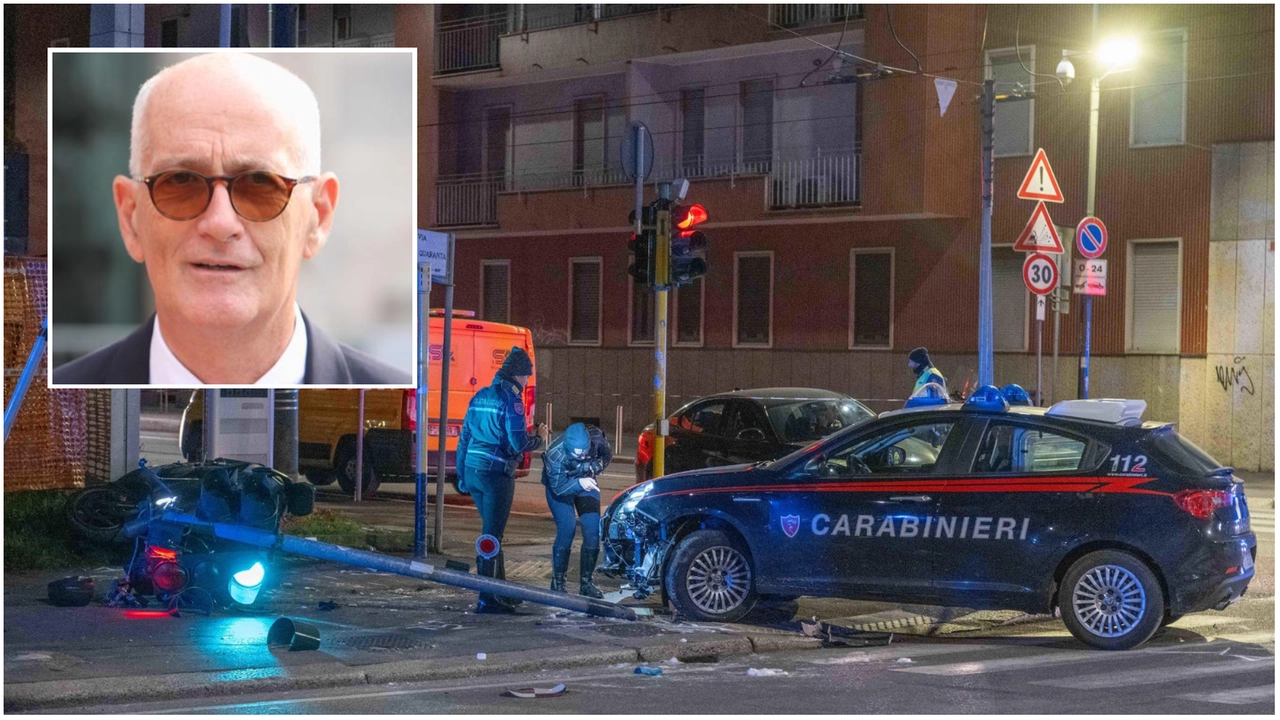 Nel riquadro Franco Gabrielli. In grande, i rilievi dei carabinieri sul luogo dell'incidente in cui è morto Ramy Elgaml Nel riquadro Franco Gabrielli. In grande, i rilievi dei carabinieri sul luogo dell'incidente in cui è morto Ramy Elgaml