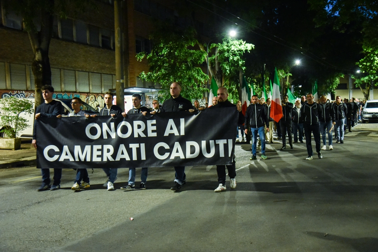 Partenza del corteo per Sergio Ramelli da piazzale Gorini nel 50esimo dalla morte