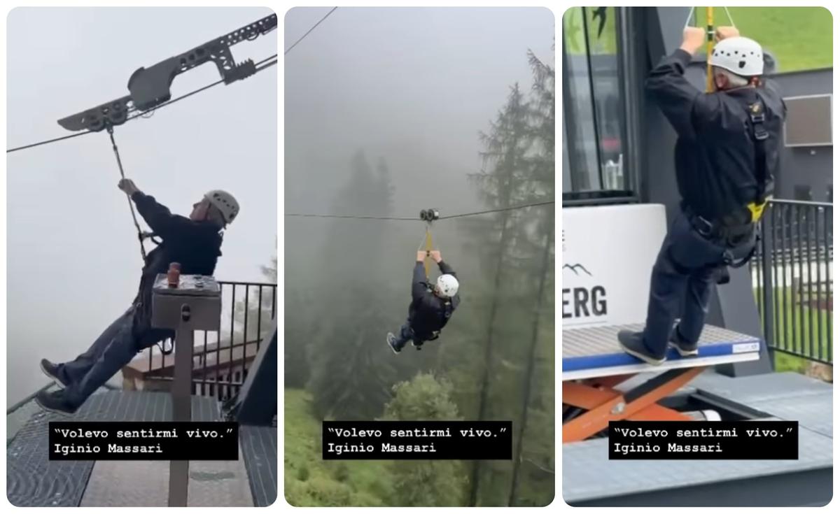Iginio Massari e l’emozione della zipline nel giorno dell’83esimo compleanno: “Volevo sentirmi vivo”