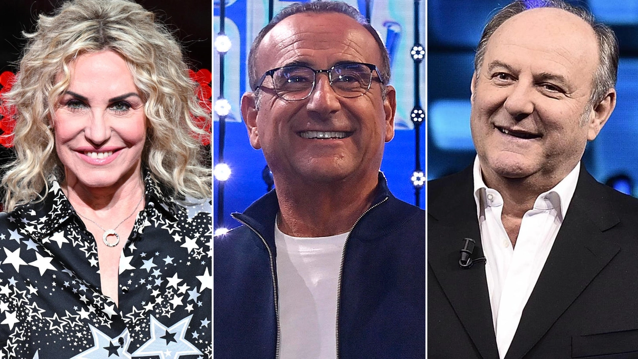 I co-conduttori della prima puntata del Festival di Sanremo Antonella Clerici e Gerry Scotti