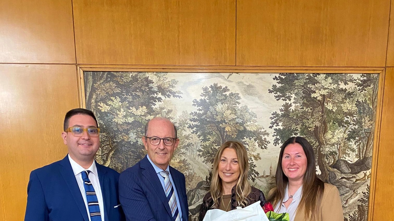 Da sinistra Claudio Mangiarotti, Carlo Maccari Paola Garlaschelli e Paola Chiesa all’annuncio Da sinistra Claudio Mangiarotti, Carlo Maccari Paola Garlaschelli e Paola Chiesa all’annuncio