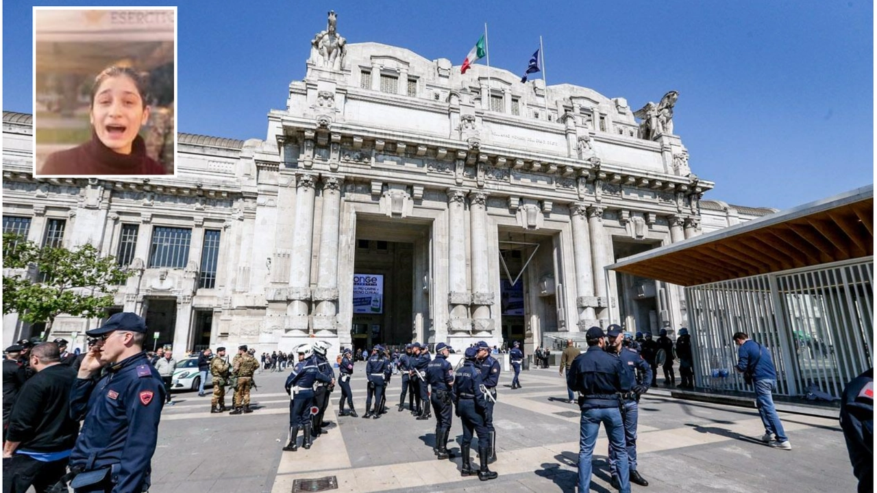 I controlli della polizia in piazza Duca d'Aosta in zona Stazione Centrale a Milano e, nel riquadro, l'arrestata Jennifer Sujlic I controlli della polizia in piazza Duca d'Aosta in zona Stazione Centrale a Milano e, nel riquadro, l'arrestata Jennifer Sujlic