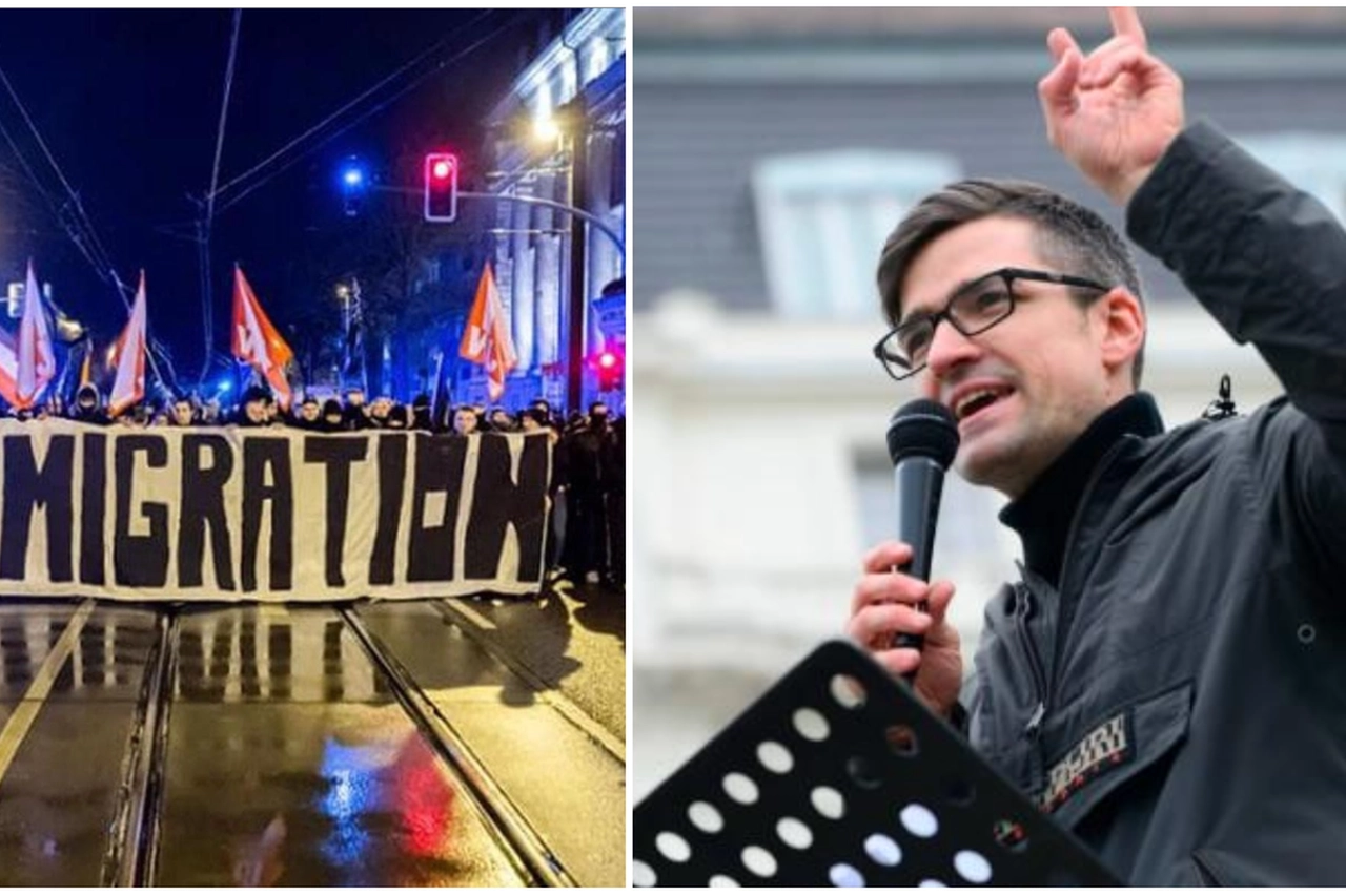 Martin Sellner, uno dei principali teorici della remigrazione nonché leader del Movimento austriaco degli identitari (Identitäre Bewegung Österreich), arrivato già ieri a Milano per il Remigration Summit