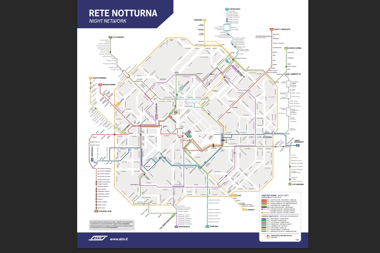 Atm Milano Rete notturna pubblica