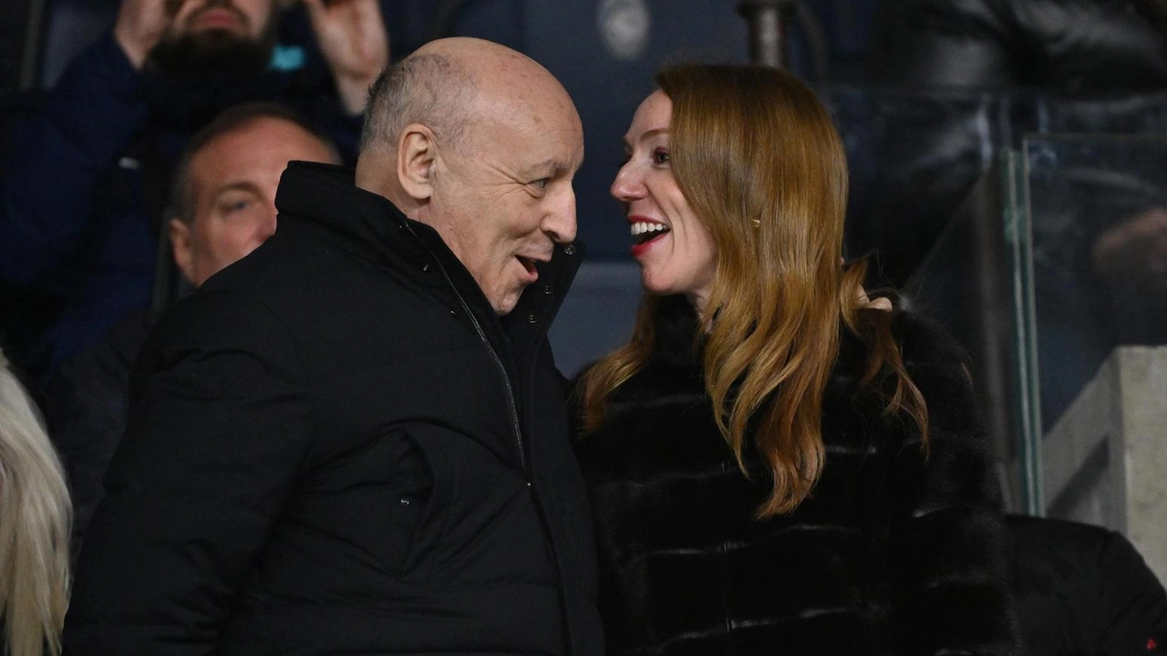 Il presidente dell’Inter, Beppe Marotta, insieme a Katherine Ralph
