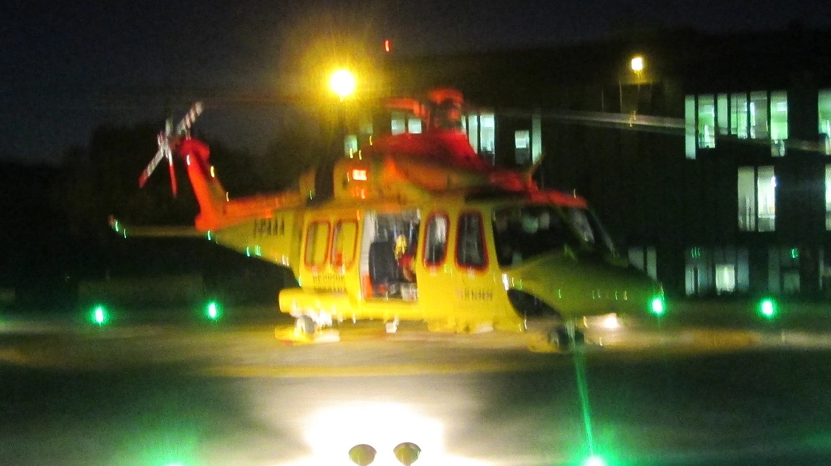 Elisoccorso in azione nella notte
