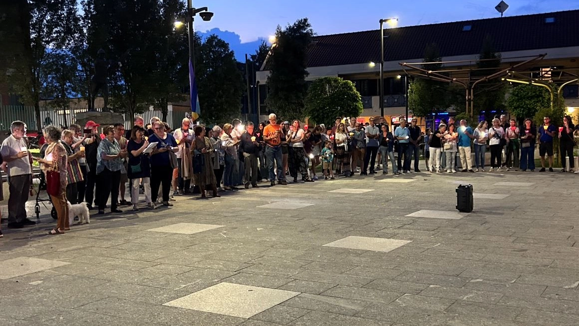 La manifestazione contro il massacro a Gaza ad Arese