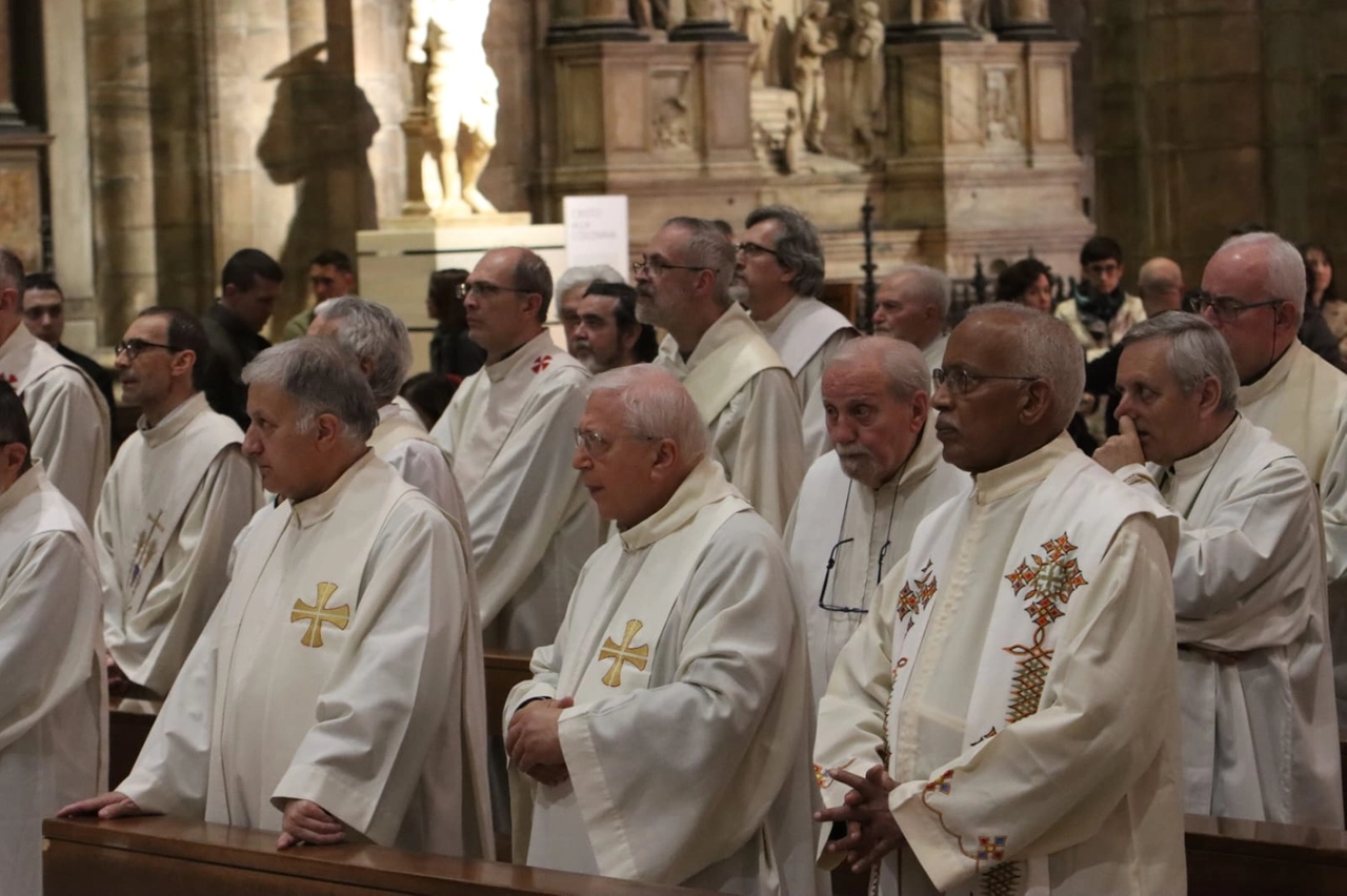 Un momento della Messa di suffragio questo pomeriggio in Duomo