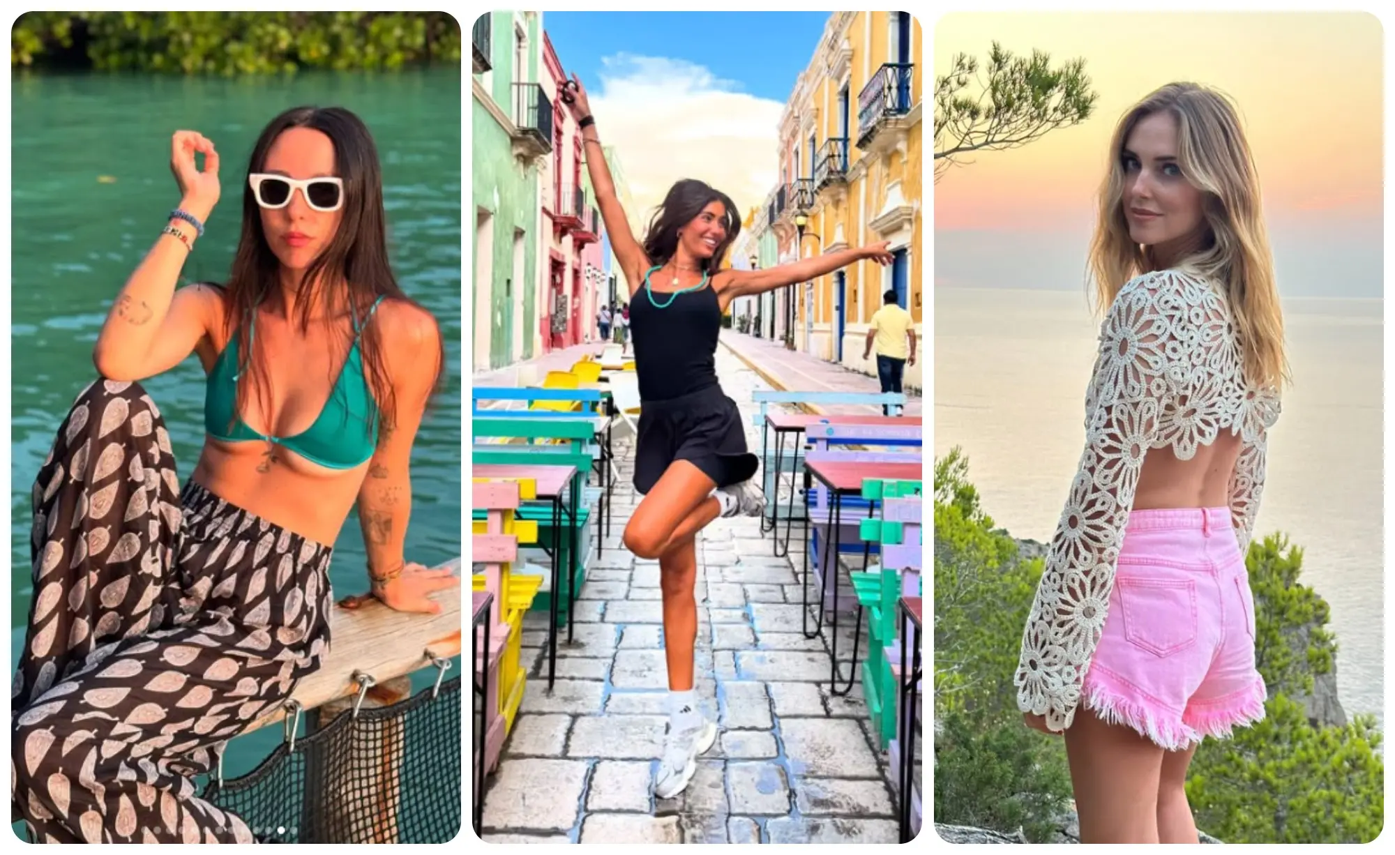 Ferragosto 2025, dove sono i vip? Da Chiara Ferragni a Federica Nargi e Aurora Ramazzotti, tutte le vacanze