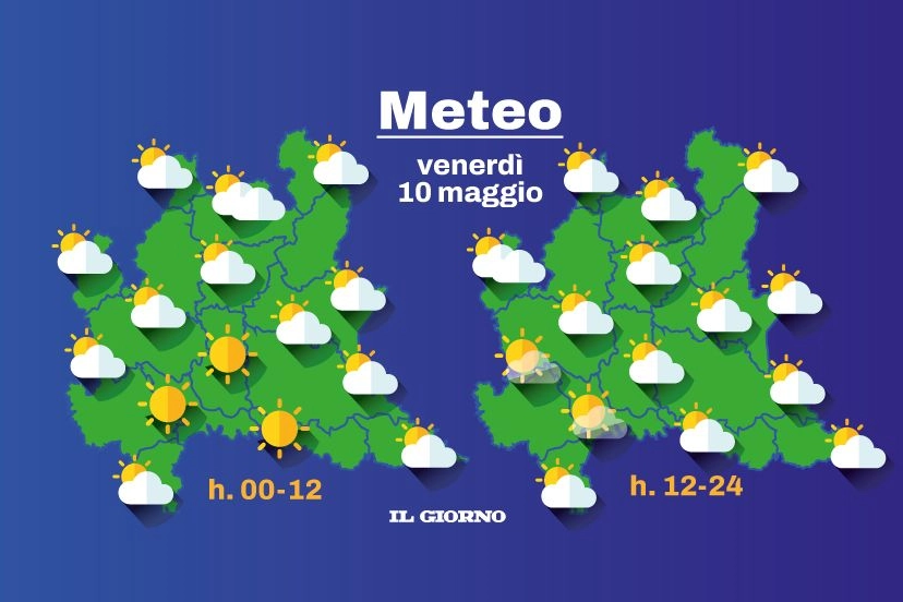 Meteo venerdì 10 maggio: finalmente sole in Lombardia