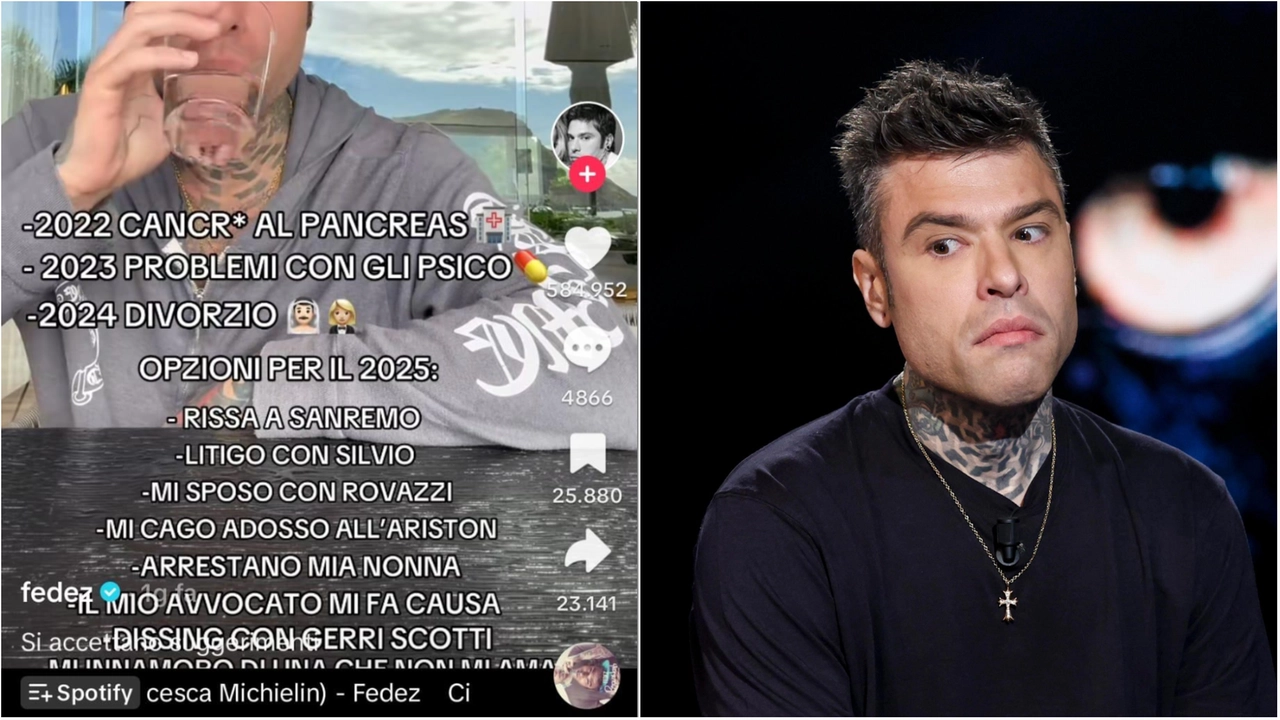 Le previsioni di Fedez per il suo 2025 (da Tik Tok) Le previsioni di Fedez per il suo 2025 (da Tik Tok)