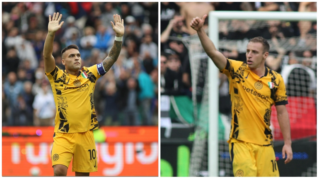 Lautaro Martinez e Davide Frattesi, autori dei gol a Udine e migliori in campo Lautaro Martinez e Davide Frattesi, autori dei gol a Udine e migliori in campo