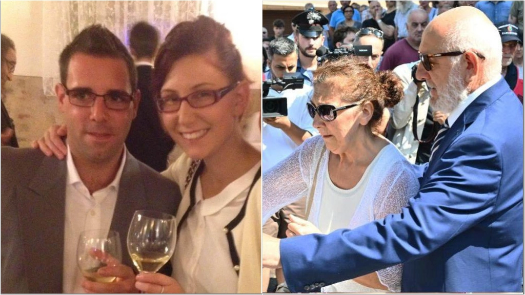 I genitori di Sharon con il figlio Christopher a destra e Sergio Ruocco a sinistra I genitori di Sharon con il figlio Christopher a destra e Sergio Ruocco a sinistra