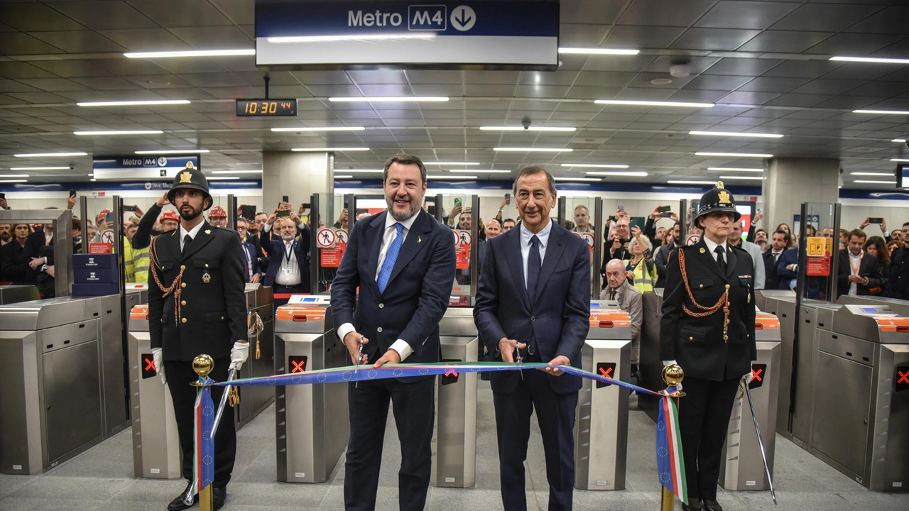 Inaugurazione della linea metropolitana M4 alla stazione di San Cristoforo