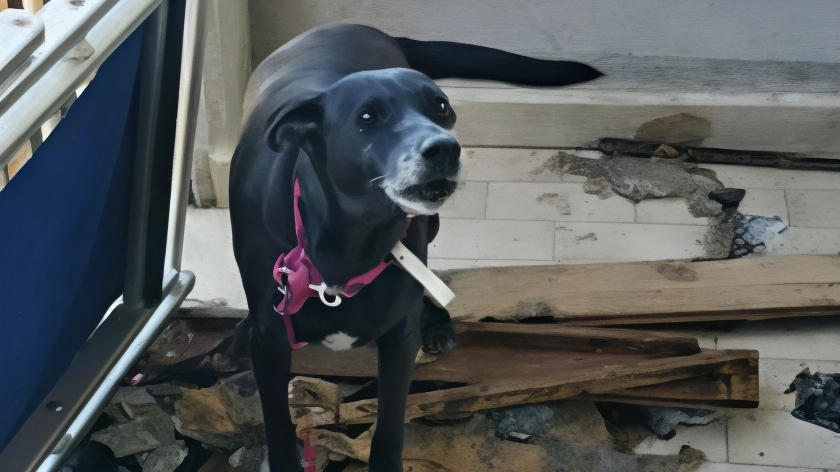 Uno dei tanti cani abbandonati sul balcone spesso senza cibo né acqua da padroni senza cuore che fuggono in vacanza Uno dei tanti cani abbandonati sul balcone spesso senza cibo né acqua da padroni senza cuore che fuggono in vacanza