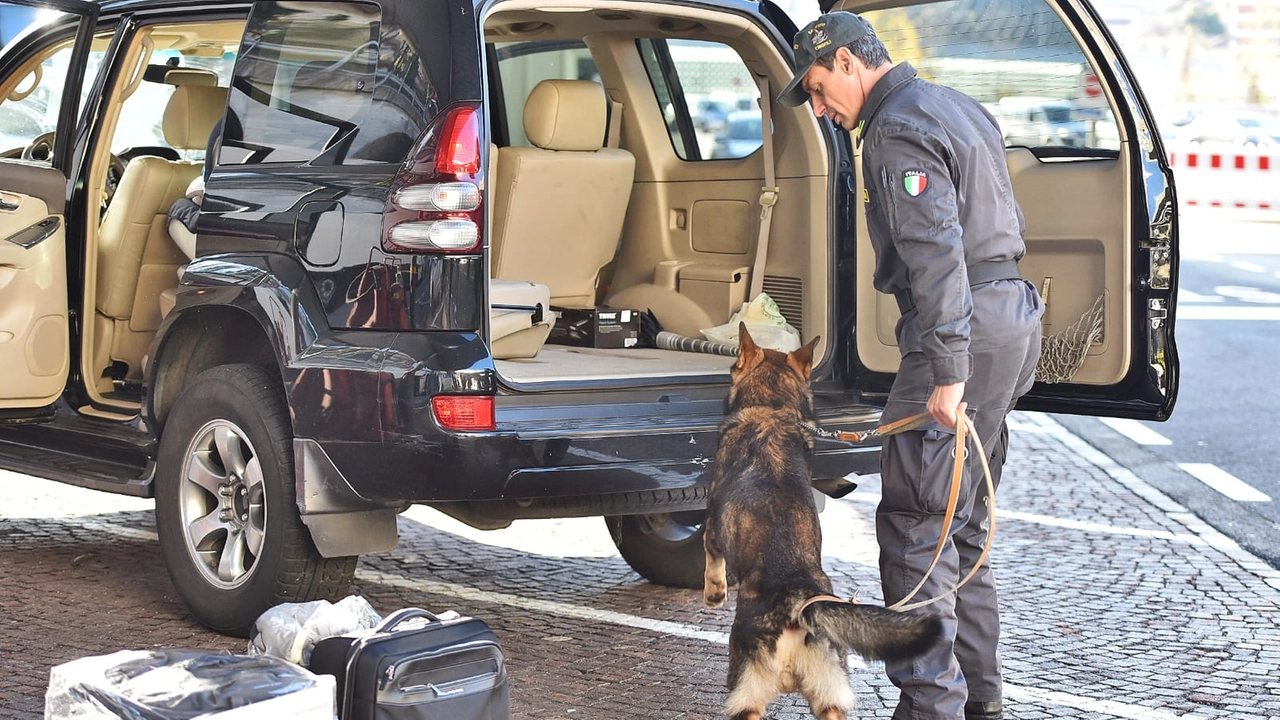 I brasiliani sono stati fermati dai militari della Guardia di finanza con i cani