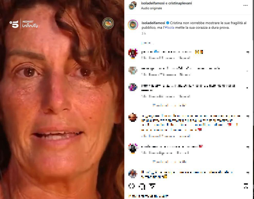 cristina plevani i sentimenti mi rendono fragile e non voglio essere debole veronica gentili tira fuori le emozioni l isola può aiutarti