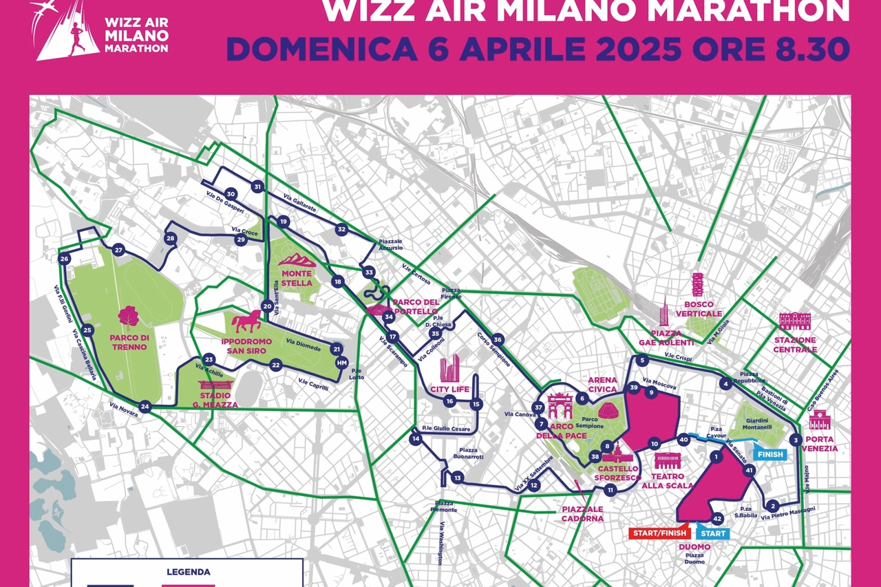 Milano Marathon 2025, le strade chiuse
