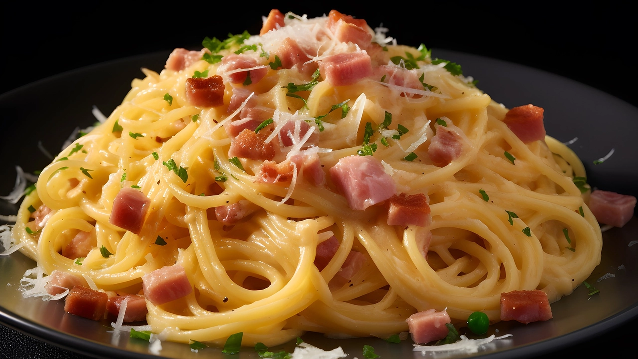 Un piatto di spaghetti alla Carbonara
