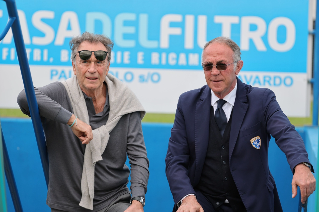 Il presidente Massimo Cellino e il ds Renzo Castagnini