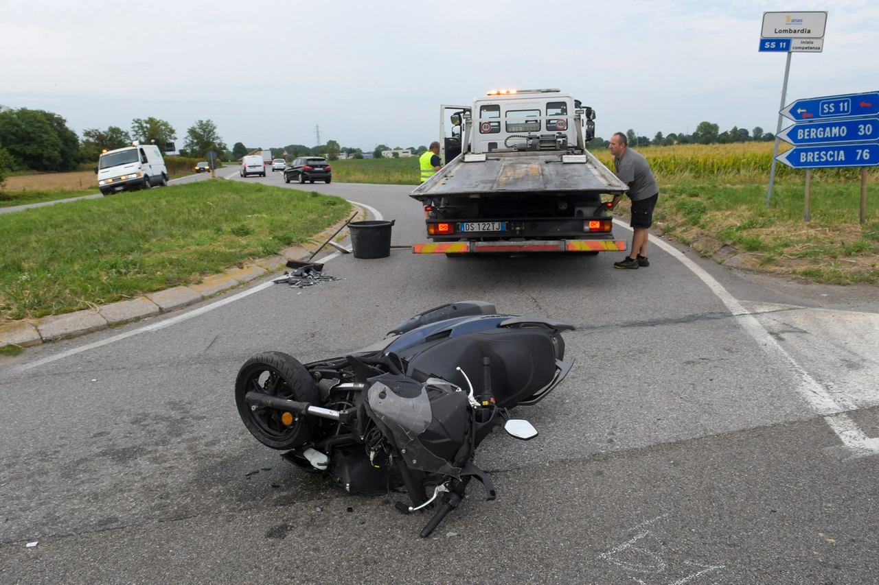 Lo scooter recuperato dopo lo schianto fatale
