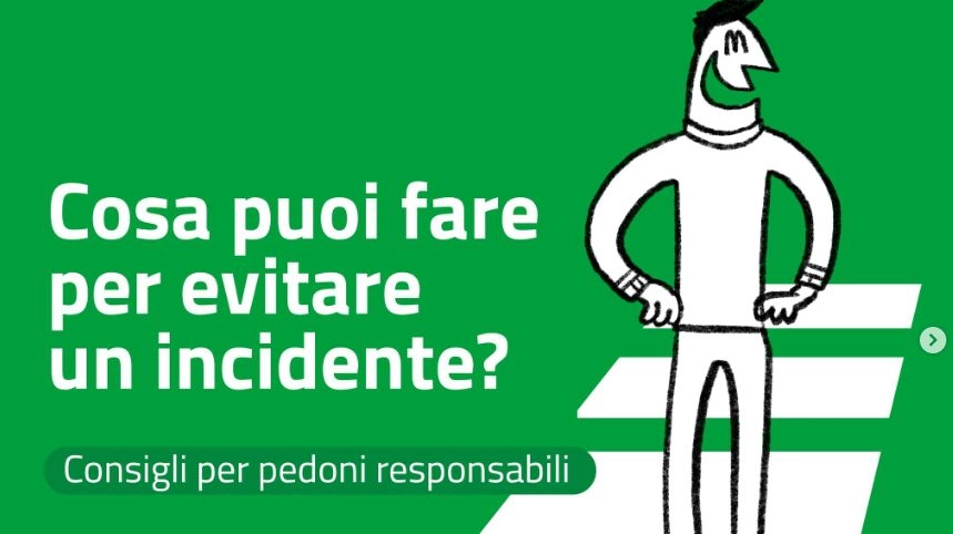 Consigli ai pedoni per evitare un incidente, la guida di Regione Lombardia (Foto Instagram) Consigli ai pedoni per evitare un incidente, la guida di Regione Lombardia (Foto Instagram)