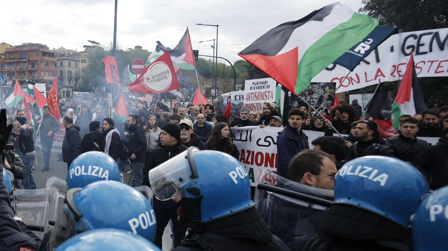 Attenzione alla possibilità di incroci a rischio fra la manifestazione nazionale e il presidio antagonista pro-Palestina