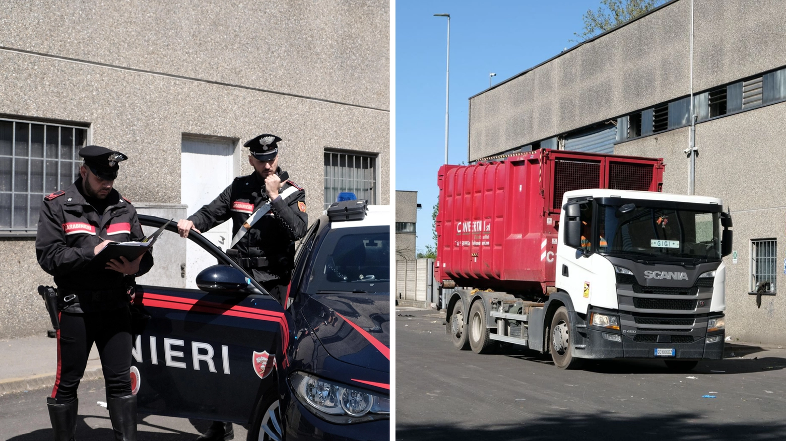 I rilievi dei carabinieri a Cusago dove è morto un operaio di 23 anni